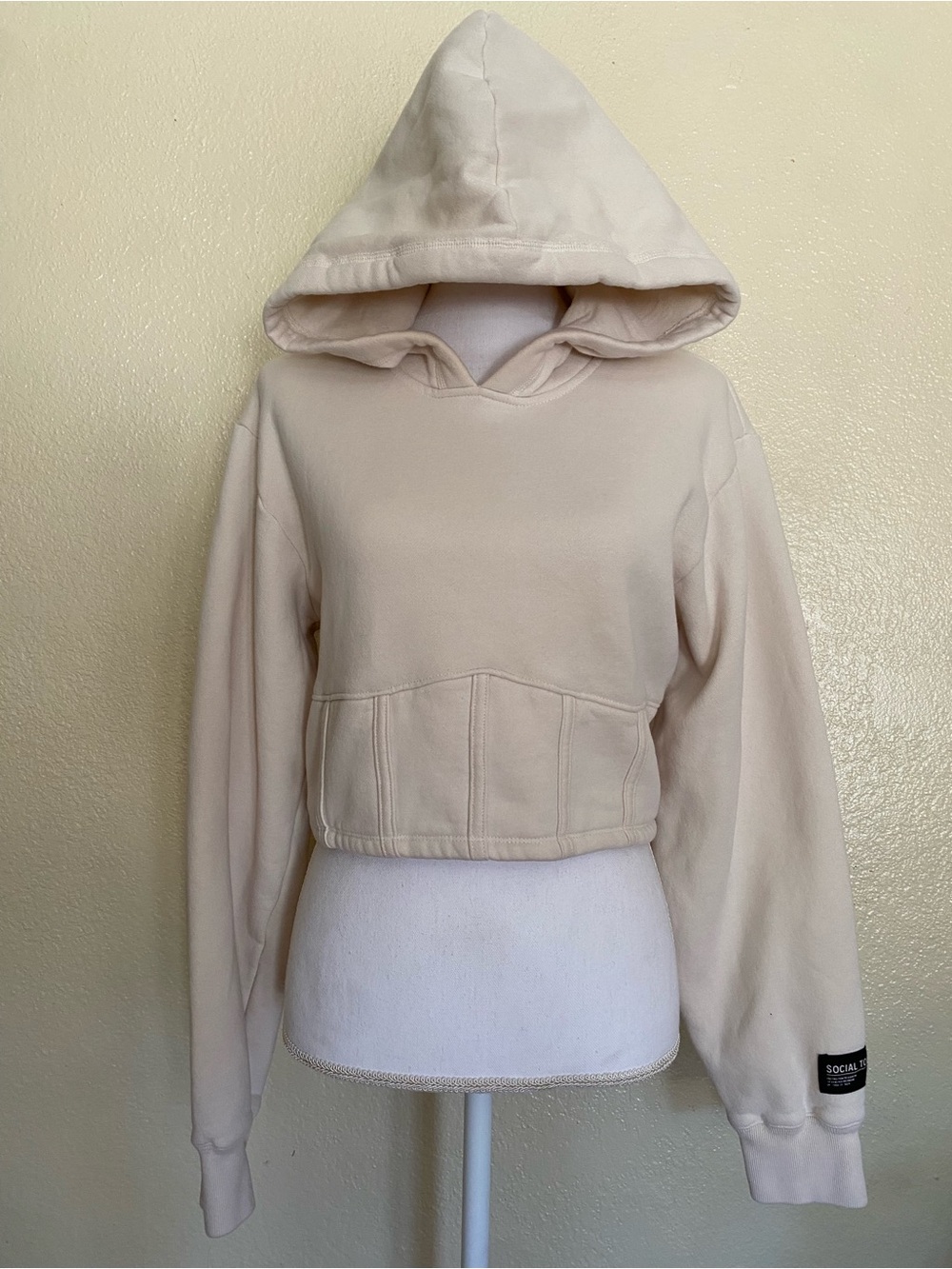 Social Tourist Cozy Crop Sweater Hoodie